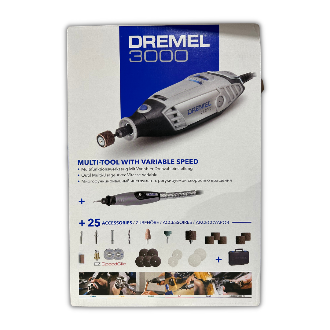 DREMEL 3000 + ALBERO FLESSIBILE E 25 ACCESSORI