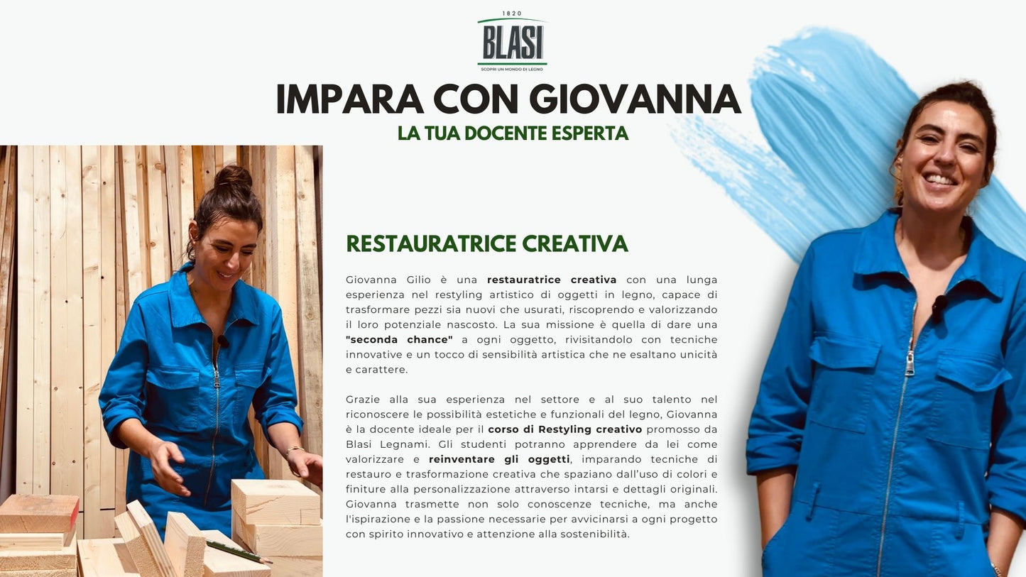 WORKSHOP DI RESTYLING: WEEKEND CREATIVO CON GIOVANNA! (8 ORE)