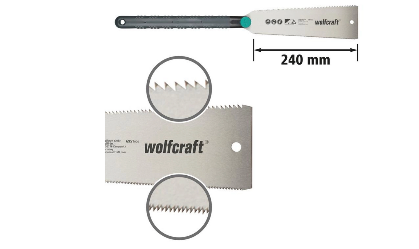 wolfcraft Sega Giapponese bifacciale 240 mm